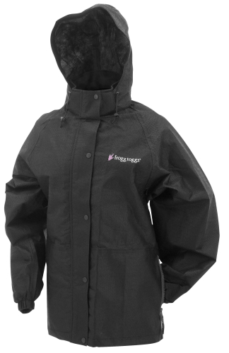 Frogg Toggs - Frogg Toggs Pro Action Womens Rain Jacket - PA63523-01-WXL - Black - X-Large