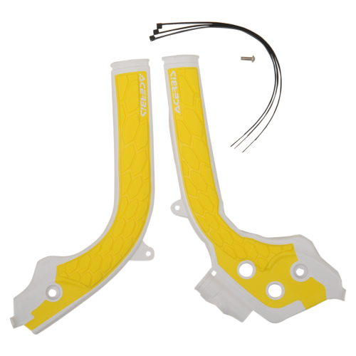 Acerbis - Acerbis X-Grip Frame Guard - White/Yellow - 2449531070