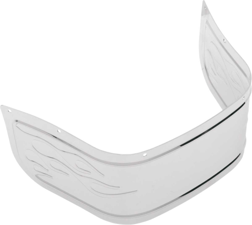 Drag Specialties - Drag Specialties Chrome Steel Front Fender Skirt - Flame - 76764FS5