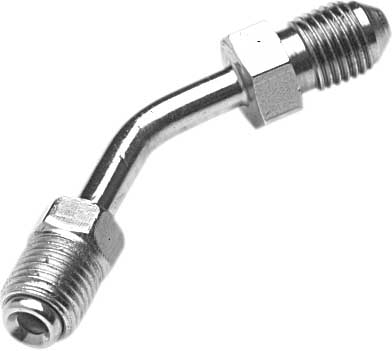 Goodridge - Goodridge Universal 45deg. Tube Adapter - Chrome - P646-03CH