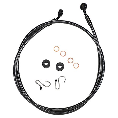 Magnum - Magnum Black Pearl E-Z Align Single Disc Front Brake Line - +8in. - 46351SW
