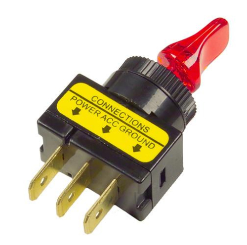 Grote - Grote Electrical Switch - On/Off - 20 Amp - Lighted - Red - 82-1909