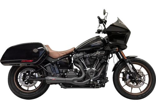 Bassani Manufacturing - Bassani Manufacturing 2-into-1 The Ripper Short Road Rage Exhaust System - Black - 1S74RBE