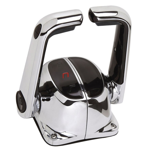 Uflex USA - Uflex&nbsp;Twin Lever Top Mount Control w/Neutral Lock &amp; Trim Switch - Chrome