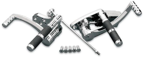 Accutronix - Accutronix Forward Controls with Master Cylinder - Diamond - Chrome - FC103-SIC