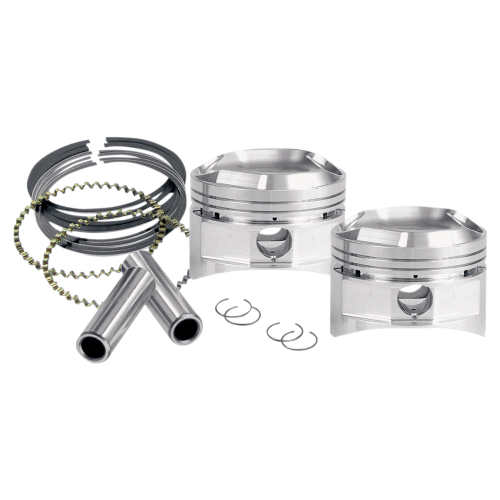 S&S Cycle - S&S Cycle Forged Piston Kit (96ci.) - .010in. Oversize to 3.635in., 10.2:1 Compression - 92-1061