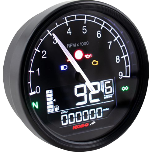 Koso North America - Koso North America TNT-05 D80 Speedometer/ Tachometer - BA087000-HD