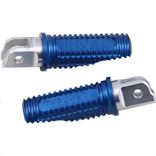 Thrashin Supply Company - Thrashin Supply Company Burnout Driver Footpegs - Blue Anodized - TSC-2017-4-SF