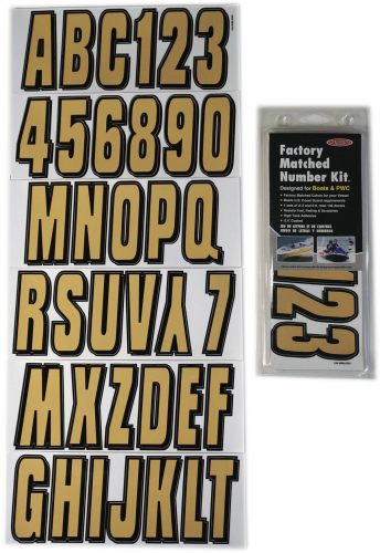 Hardline - Hardline Series 320 Block Font Registration Kit - Beige/Black - BRBLK320