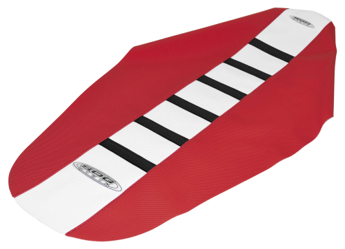 SDG - SDG 6-Rib Gripper Seat Cover - Black Ribs/White Top/Red Sides - 95999KWR