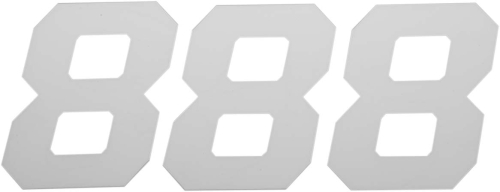 DCOR - DCOR Race Series Individual Numbers 4in. - No.8 - White - 45-34-8