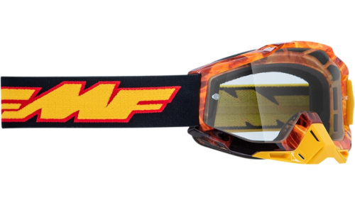 FMF Racing - FMF Racing Powerbomb Spark Youth Goggles - F-50300-101-06 - Black/Yellow / Clear Lens - OSFM