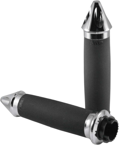 Avon Grips - Avon Grips Contour Spike Grips - Chrome - MT-CC-85-CH-SPK