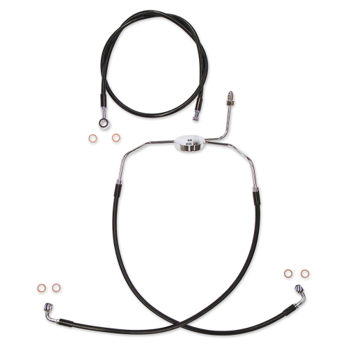 Magnum - Magnum Black Coated XR Stainless Front Brakeline Kit - 27in. Upper Brake Length - SBC1305-27