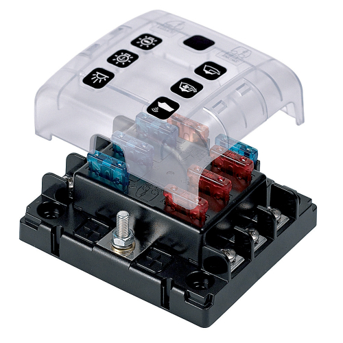 BEP Marine - BEP ATC Six Way Fuse Holder & Screw Terminals w/Cover & Link