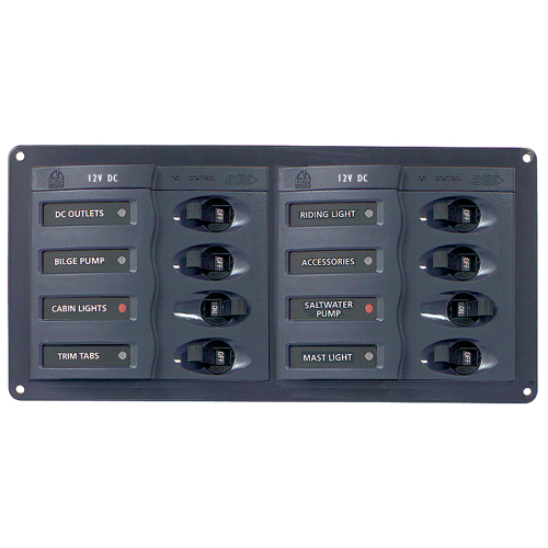 BEP Marine - BEP DC Panel - 8-Way - Horizontal