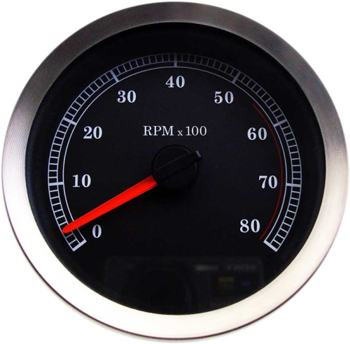 Drag Specialties - Drag Specialties 4in. Electronic Tachometers - Black Face - 2211-0166