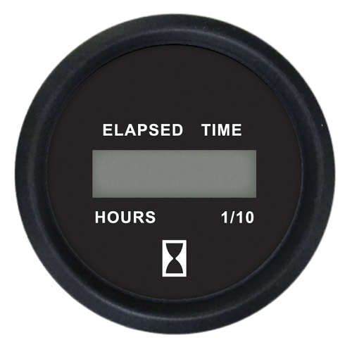 Faria Beede Instruments - Faria Euro Black 2" Digital Hourmeter Gauge