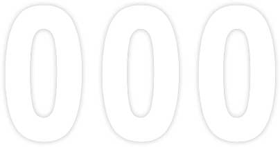 Factory Effex - Factory Effex Pro Numbers 7in. - No. 0 - White - 02-4350