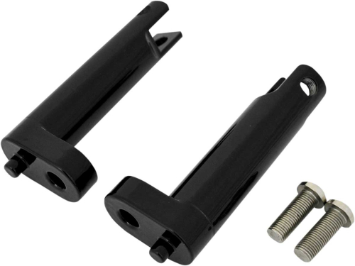 Drag Specialties - Drag Specialties Passenger Footpeg Mounts - Gloss Black - 1620-1057