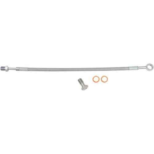 Goodridge - Goodridge Stainless Steel Braided Hydraulic Clutch Line Kit - 4in. Over Stock - Clear Coated - HD82133-1CCH+4