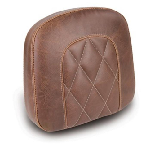 Mustang - Mustang Bracket Style Sissy Bar Pad - Diamond Stitch - Distressed Brown - 76776