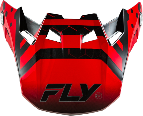 Fly Racing - Fly Racing Visor for Formula CC Tektonic Helmets - Black/Red/Orange - Md/Lg - 73-4338
