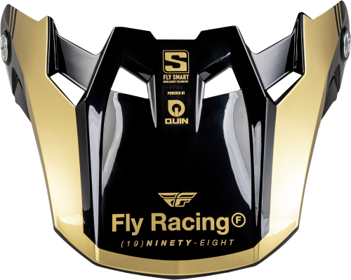 Fly Racing - Fly Racing Visor for Formula S Legacy Helmets - Black/Gold - Md/Lg - 73-4453