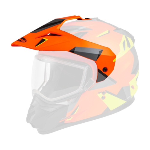 G-Max - G-Max Visor with Screws for GM-11S Ripcord Helmets - Matte Neon Orange/Hi-Vis - G011114