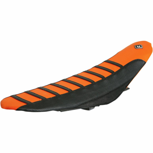 FLU Designs Inc. - FLU Designs Inc. Pro Rib Seat Cover - Black/Orange/Black - 55507