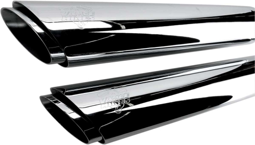 Vance & Hines - Vance & Hines Twin Slash 3in. Slip-On Mufflers - Chrome - 16841