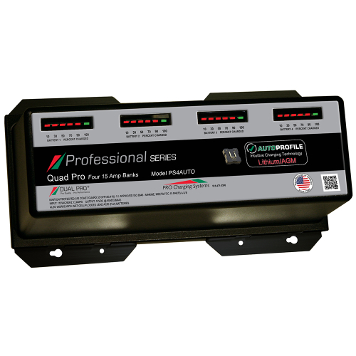 Dual Pro - Dual Pro PS4 Auto 15A - 4-Bank Lithium/AGM Battery Charger