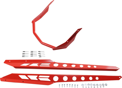 Skinz Protective Gear - Skinz Protective Gear Rear Custom Aluminum Bumper - Lava Red - SDRB465-RD