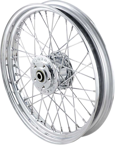 Drag Specialties - Drag Specialties Laced Chrome 40 Spoke 19x2.5 Front Wheel (Dual Disc) - 70868-BX-LB2