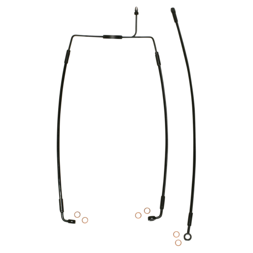 Magnum - Magnum Black Coated XR Stainless Front Brakeline Kit with Black Fittings - 33in. Total Length - SBB1308-33