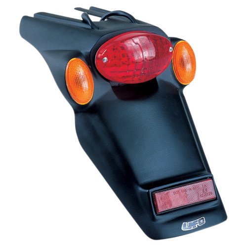 UFO Plastics - UFO Plastics Universal Taillight With Turn Signals - Black - PP01213001