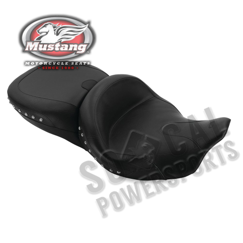 Mustang - Mustang Summit FL Touring One-Piece Seat - Chrome Studs - 76861