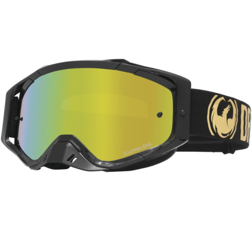 Dragon Alliance - Dragon Alliance Dragon Eyewear MXV Max Goggles - 358326024003 - Black/Gold / Gold Ion Lens - OSFM