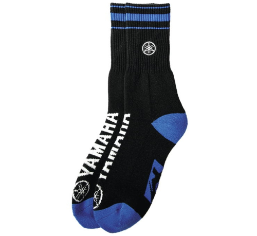 Factory Effex - Factory Effex Yamaha Crew Socks - 25-84204 - Black/Blue - OSFM