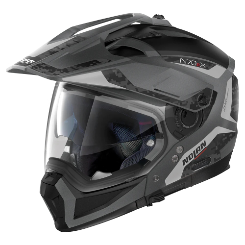 Nolan - Nolan N70-2 X On-Off Crossover Torpedo N-Com Helmet - N7X5275470411 - Flat Gray/Flat Black - Large