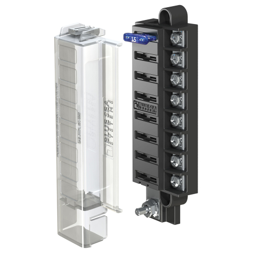 Blue Sea Systems - Blue Sea 5046 ST Blade Compact Fuse Blocks - 8 Circuits w/Cover