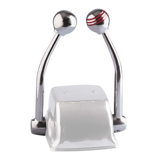 Schmitt & Ongaro Marine - Schmitt &amp; Ongaro Standard Control Arm Set w/Red Throttle Knob &amp; Plain Shift Knob