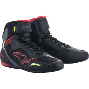 Alpinestars - Alpinestars Faster-3 Rideknit Riding Shoes - 251031913610 - Black/Red/Fluorescent Yellow - 10