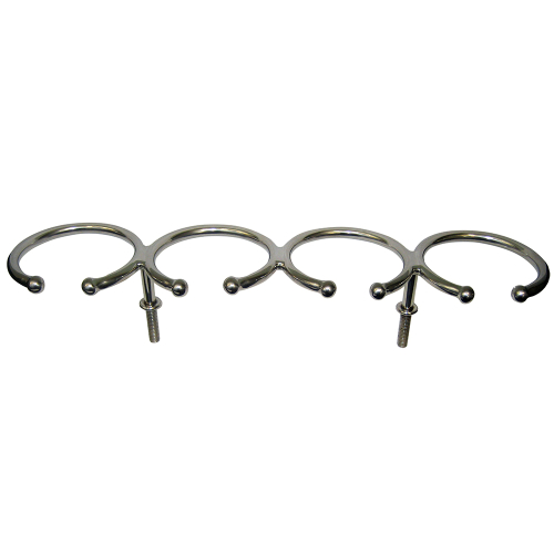 Whitecap - Whitecap Top Mount Ring SS Cup Holder - 4-Drink - Stud Mount