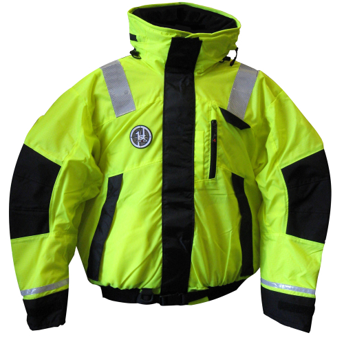 First Watch - First Watch Hi-Vis Flotation Bomber Jacket - Hi-Vis Yellow/Black - Large