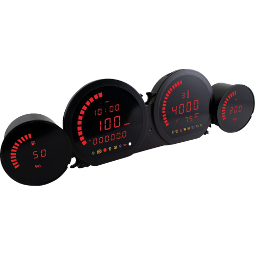 Koso North America - Koso North America HD-03 Series Complete Gauge Kit Red LED Display - BA064921