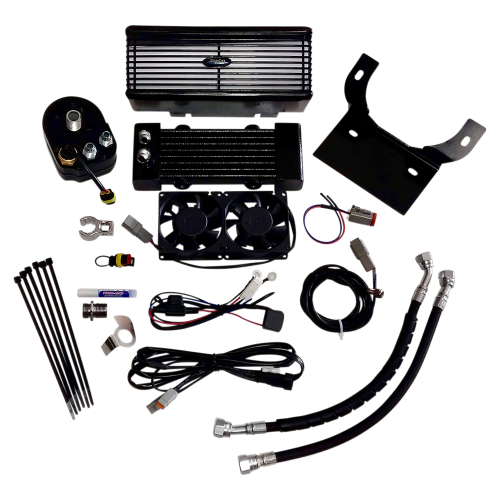 UltraCool - UltraCool Below Regulator Mounted Oil Cooler Kit - Flat Black - RF-2F