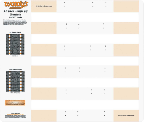 Woodys - Woodys Studding Template - 300S-TEMP
