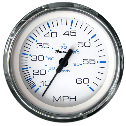 Faria Beede Instruments - Faria Chesapeake White SS 4" Speedometer - 60MPH (Pitot)
