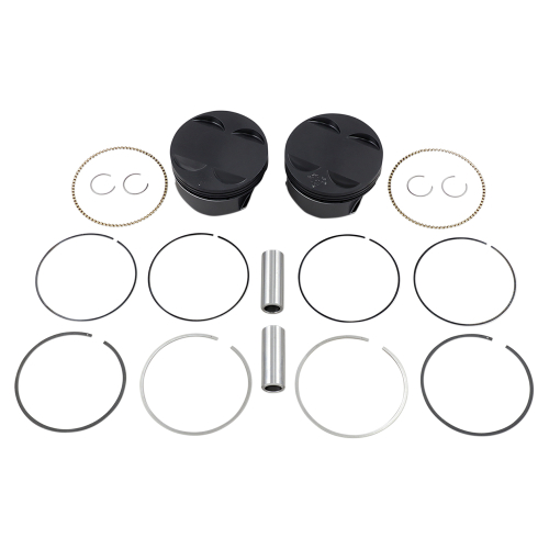 Wiseco - Wiseco Black Edition Piston Kit (117in.,Flat Top +4cc) - 4.125in. Bore, 11:1 Compression - K2799